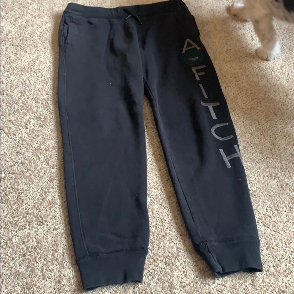 Abercrombie kids black joggers size 13/14